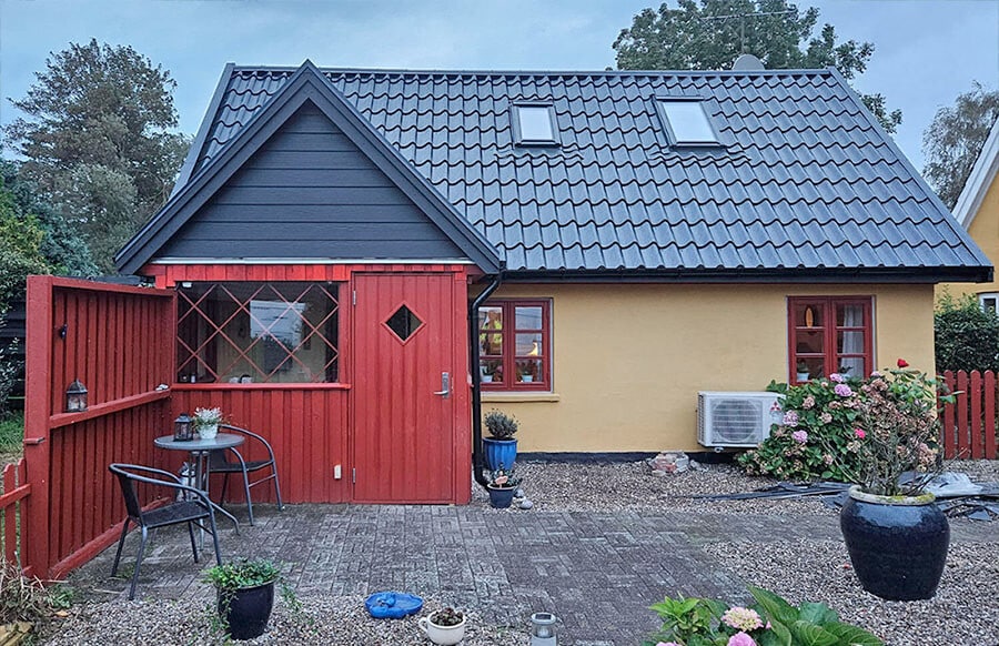 Billede af et ældre hus